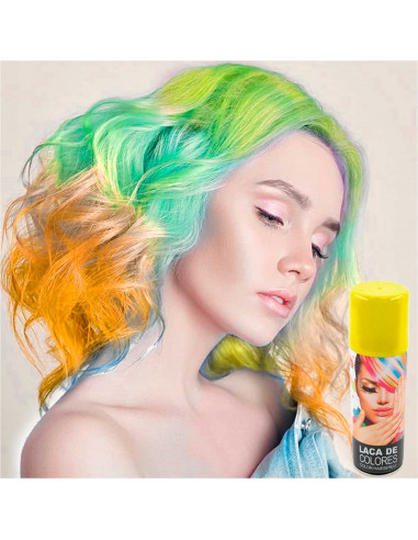 Tradineur - Laca para pelo en spray para halloween - Cantidad: 125 ml - Accesorio para disfraz de carnaval, fiestas, cosplay, cu