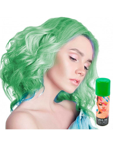 Tradineur - Laca para pelo en spray para halloween - Cantidad: 125 ml - Accesorio para disfraz de carnaval, fiestas, cosplay, cu