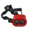 Linterna de cabeza de color rojo con 2 led de 2 W y una potencia de 110 lúmenes, de 5 x 7,5 cm. Cinta con luz para distintas fun