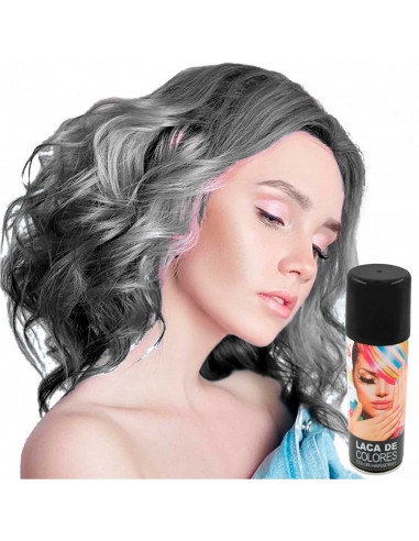 Tradineur - Laca para pelo en spray para halloween - Cantidad: 125 ml - Accesorio para disfraz de carnaval, fiestas, cosplay, cu