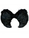 Tradineur - Alas de ángel con plumas y tirantes elásticos, complemento para disfraz de Halloween, carnaval, cosplay, fiestas, na
