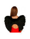 Tradineur - Alas de ángel con plumas y tirantes elásticos, complemento para disfraz de Halloween, carnaval, cosplay, fiestas, na