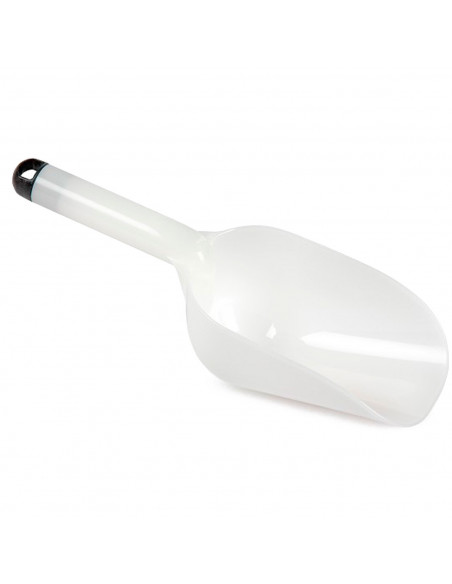 Tradineur - Pala Alimentaria Transparente - Fabricado en plástico - Asa ergonómica - Apto para diversas funciones - 9 x 9,8 x 31