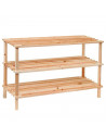 Tradineur - Zapatero de madera 3 niveles. Estantería, mueble zapatero de madera 3 alturas multiuso, soporte para zapatos, recibi