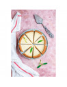 Tradineur - Tartera redonda de plástico, tapa transparente, recipiente para transportar tartas, postres, alimentos, fabricada en
