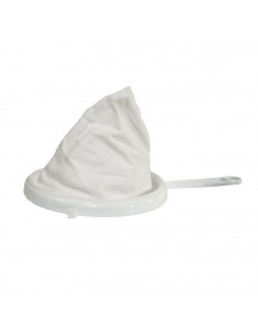 Colador de tela, diámetro 20 cm, manga de franela suave y pvc, resistente al desgaste, reutilizable, colar café, salsas, purés,