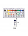 Pintura de acuarela, 12 colores, 12 ml, kit de pinturas para dibujar sobre tela, cartón, madera..., creatividad, arte, aficionad