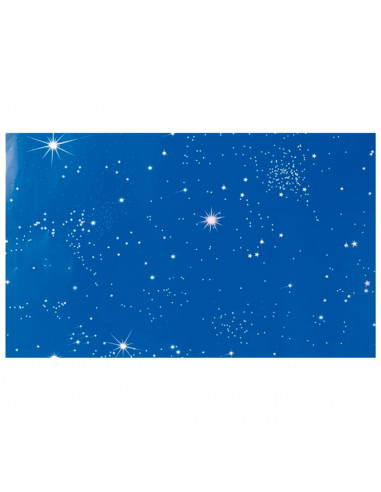 Tradineur - Rollo de papel de fondo con estrellas para belén - Decoración para Nacimiento, Navidad, tradicional - Alto detalle -