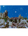 Tradineur - Rollo de papel de fondo con estrellas para belén - Decoración para Nacimiento, Navidad, tradicional - Alto detalle -