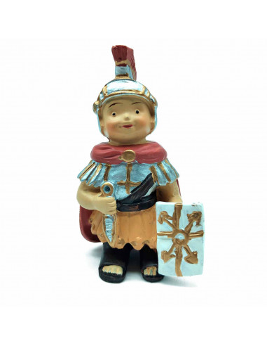 Tradineur - Figura de Romano para Belén - Estilo naïf - Marmolina - Adorno divertido para nacimiento, Navidad, decoración tradic
