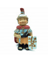 Tradineur - Figura de Romano para Belén - Estilo naïf - Marmolina - Adorno divertido para nacimiento, Navidad, decoración tradic