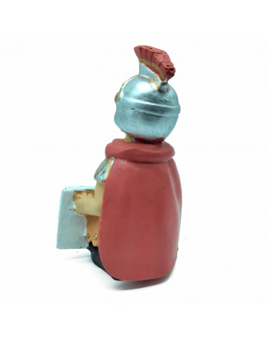 Tradineur - Figura de Romano para Belén - Estilo naïf - Marmolina - Adorno divertido para nacimiento, Navidad, decoración tradic