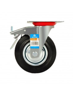 Rueda giratoria con freno, giro de 5'', rueda para muebles grande, rueda pivotante, rueda industrial, 16 x 18 x 8 cm