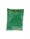 Tradineur - Bolsa de serrín color verde para belén - Accesorio para decoración en el nacimiento - Ideal para los últimos detalle