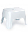 Tradineur - Taburete rectangular de plástico, modelo Pocket, asiento antideslizante de 31,5 x 23,5 cm, escalón, reposapiés, peld
