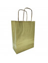 Tradineur - Pack de 50 bolsa Kraft "XS" - Ideal para guardar tus regalos de navidad, fin de años o año nuevo - 18 x 24 cm - Colo