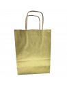 Tradineur - Pack de 50 bolsa Kraft "XS" - Ideal para guardar tus regalos de navidad, fin de años o año nuevo - 18 x 24 cm - Colo