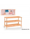 Tradineur - Zapatero de madera 3 niveles. Estantería, mueble zapatero de madera 3 alturas multiuso, soporte para zapatos, recibi