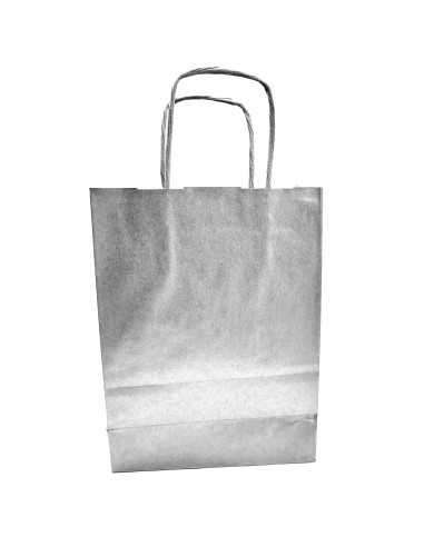 Tradineur - Pack de 50 bolsa Kraft "XS" - Ideal para guardar tus regalos de navidad, fin de años o año nuevo - 18 x 24 cm - Colo