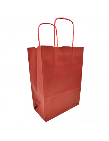 Tradineur - Pack de 50 bolsa Kraft "XS" - Ideal para guardar tus regalos de navidad, fin de años o año nuevo - 18 x 24 cm - Colo