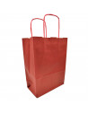 Tradineur - Pack de 50 bolsa Kraft "XS" - Ideal para guardar tus regalos de navidad, fin de años o año nuevo - 18 x 24 cm - Colo