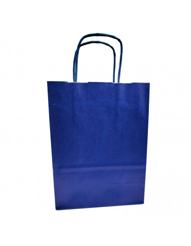 Tradineur - Pack de 50 bolsa Kraft "XS" - Ideal para guardar tus regalos de navidad, fin de años o año nuevo - 18 x 24 cm - Colo
