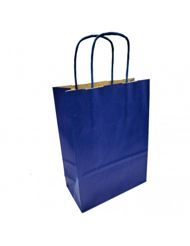 Tradineur - Pack de 50 bolsa Kraft "XS" - Ideal para guardar tus regalos de navidad, fin de años o año nuevo - 18 x 24 cm - Colo
