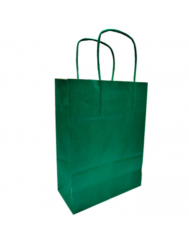 Tradineur - Pack de 50 bolsa Kraft "XS" - Ideal para guardar tus regalos de navidad, fin de años o año nuevo - 18 x 24 cm - Colo