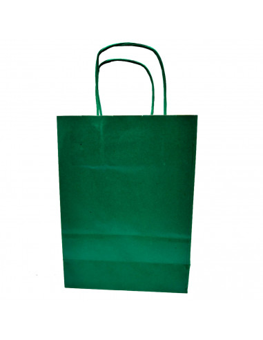 Tradineur - Pack de 50 bolsa Kraft "XS" - Ideal para guardar tus regalos de navidad, fin de años o año nuevo - 18 x 24 cm - Colo