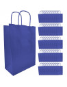 Tradineur - Pack de 50 bolsa Kraft "XS" - Ideal para guardar tus regalos de navidad, fin de años o año nuevo - 18 x 24 cm - Colo