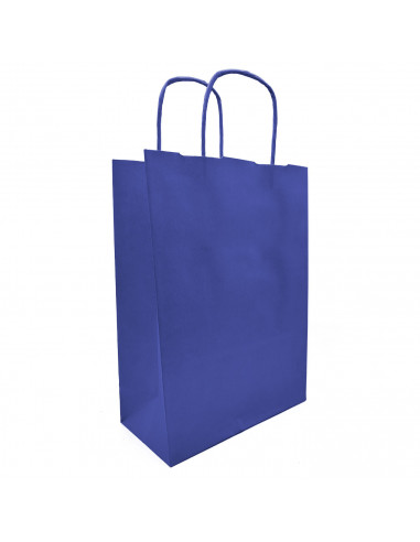 Tradineur - Pack de 50 bolsa Kraft "XS" - Ideal para guardar tus regalos de navidad, fin de años o año nuevo - 18 x 24 cm - Colo