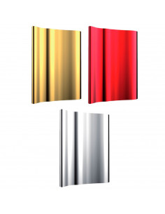 Tradineur - Pack de 3 rollos de envoltorio de regalo, plástico, Unicolor Metalizado, láminas, hojas para envolver regalos, cumpl