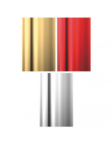 Tradineur - Pack de 3 rollos de envoltorio de regalo, plástico, Unicolor Metalizado, láminas, hojas para envolver regalos, cumpl