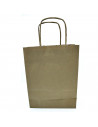 Tradineur - Pack de 50 bolsa Kraft "S" - Ideal para guardar tus regalos de navidad, fin de años o año nuevo - 24 x 32 cm - Color