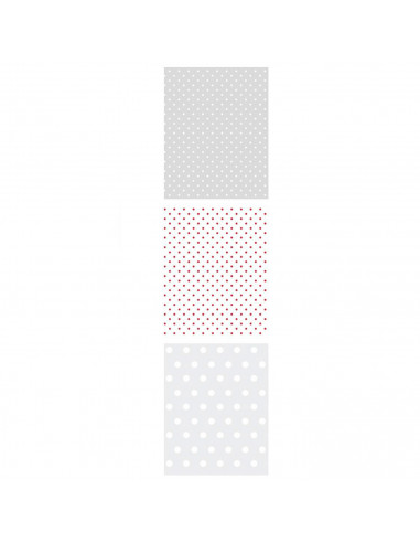 Tradineur - Pack de 3 rollos de envoltorio de regalo, plástico transparente decorado, láminas, hojas para envolver regalos, cump