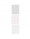 Tradineur - Pack de 3 rollos de envoltorio de regalo, plástico transparente decorado, láminas, hojas para envolver regalos, cump