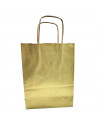 Tradineur - Pack de 50 bolsa Kraft "S" - Ideal para guardar tus regalos de navidad, fin de años o año nuevo - 24 x 32 cm - Color