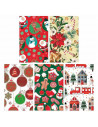 Tradineur - Pack de 5 rollos de papel de regalo, modelo Navidad 16002, láminas, hojas para envolver regalos, cumpleaños, Navidad