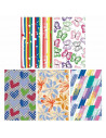 Tradineur - Pack de 5 rollos de papel de regalo, modelo Todo Año, láminas, hojas para envolver regalos, cumpleaños, Navidad, 70