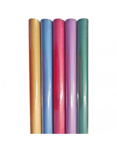 Tradineur - Pack de 5 rollos de papel de regalo, modelo Colores, láminas, hojas para envolver regalos, cumpleaños, Navidad, 70 x