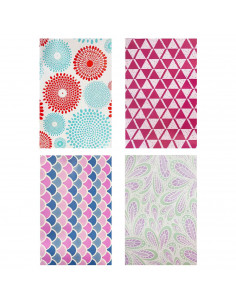 Tradineur - Pack de 4 rollos de papel de regalo, modelo Todo Año, láminas, hojas para envolver regalos, cumpleaños, Navidad, 100