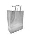 Tradineur - Pack de 50 bolsa Kraft "S" - Ideal para guardar tus regalos de navidad, fin de años o año nuevo - 24 x 32 cm - Color
