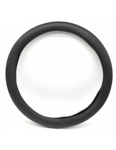 Tradineur - Funda de volante universal negro de 38 cm de diámetro, simil piel, cubierta de volante, modelo aleatorio