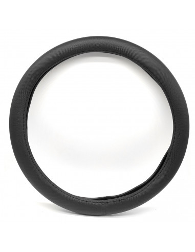 Tradineur - Funda de volante universal negro de 38 cm de diámetro, simil piel, cubierta de volante, modelo aleatorio