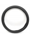 Tradineur - Funda de volante universal negro de 38 cm de diámetro, simil piel, cubierta de volante, modelo aleatorio