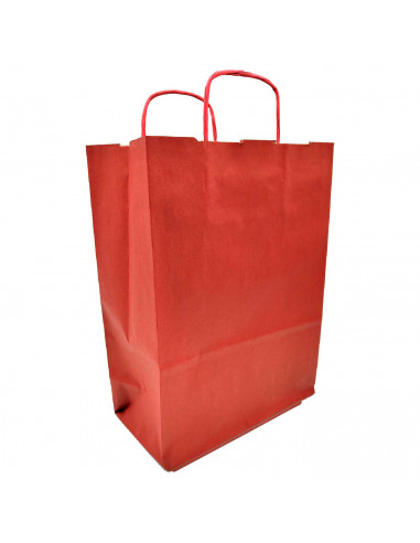 Tradineur - Pack de 50 bolsa Kraft "S" - Ideal para guardar tus regalos de navidad, fin de años o año nuevo - 24 x 32 cm - Color