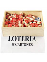 Tradineur - Juego de lotería/bingo de madera, incluye 48 cartones y 90 fichas de números, juego de mesa tradicional, caja y fich