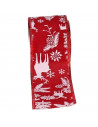 Tradineur - Rollo de cinta de navidad decorada con renos, tela organza, poliéster, decoración árbol Navidad, envolver regalos, m