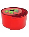 Tradineur - Rollo de cinta de navidad, poliéster, brillante, decoración árbol Navidad, envolver regalos, adornos, manualidades -