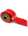 Tradineur - Rollo de cinta de navidad, poliéster, brillante, decoración árbol Navidad, envolver regalos, adornos, manualidades -
